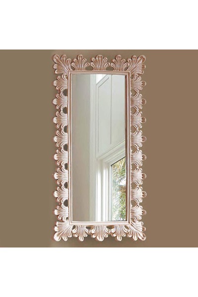 Dekordelisi Antik Avangarde Metalik Zeus Boy Aynası Bej EN: 75 cm BOY: 144 cm