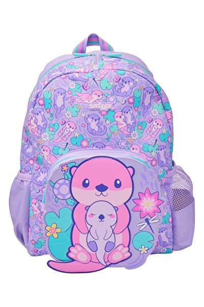 SMIGGLE حقيبة ظهر للأطفال من Out & About بغطاء رأس - أرجواني، كاجوال وحقيبة م...