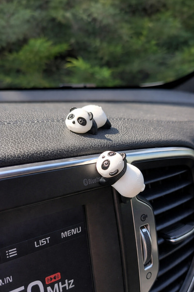 Mbois 1 Adet Plastik Mini Panda Araç İçi Aksesuar, Araba Dekoru, Klima Süsü, ...
