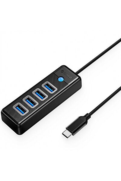 Orico Hub USB-C PW4U-C3, 4 x USB-A 3.0, Negru
