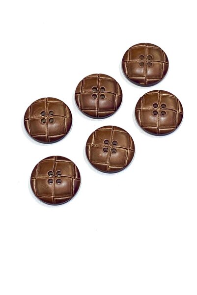 karantuhafiye Coat Button Italian Button / D Leather-Look / Tan / Set of 6 / ...