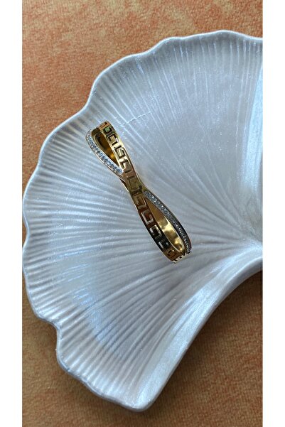 SELUVİA Paslanmaz Çelik Sonsuzluk Model Taşlı Kadın Kelepçe Bilezik | Kararma...