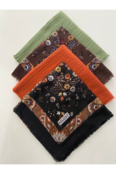 poloist 4 Mixed Patterned Cheesecloth Writing