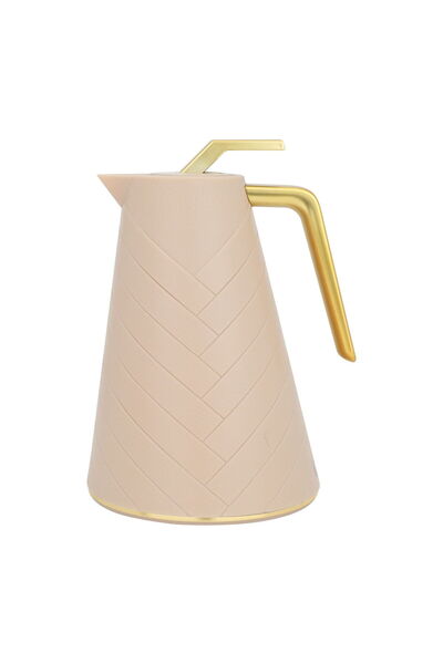 Generic ترمس غلوري، ٥٠٠ مل، وعاء داخلي زجاجي، غلاف خارجي بلاستيكي - وردي