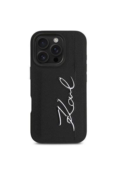 Karl Lagerfeld Carcasă rigidă din PU granulat cu slot pentru carduri pentru i...