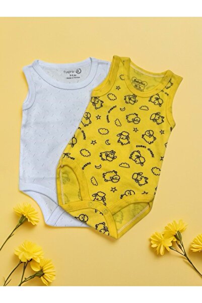 RYZE ÇOCUK KOLSUZ ملابس أطفال مزدوجة بدون أكمام بلون الخردل