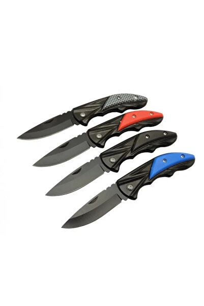 eco port Klipsli 4 Lü Set Metal 16 Cm Kamp / Outdoor Çakı - Yarı Otomatik, Ke...
