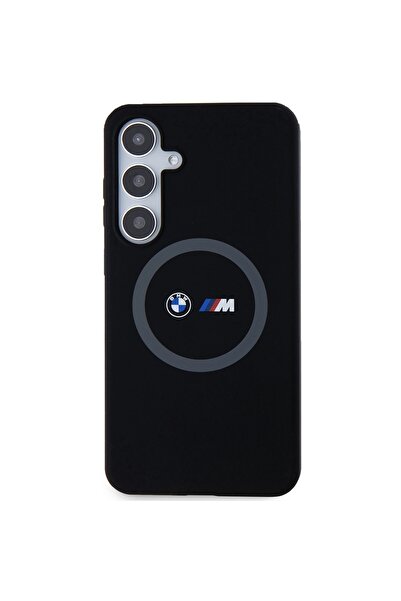BMW Silicone Ring Case for Samsung Galaxy S24 Plus - MagSafe Compatible, Black