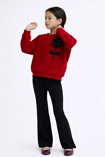 RONYPONY Bluză neagră cu detalii florale pentru fete tricou | Echipa spaniolă...