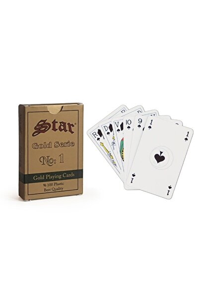 Star Oyun Gold 100% Plastic No:1 Playing Card Carpet Pattern