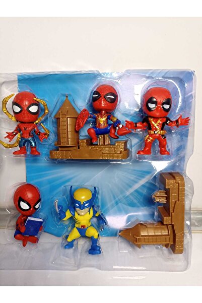 smilechild مجموعة من 5 شخصيات ألعاب على شكل شخصيات كرتونية مقاس 9-10 سم سبايد...