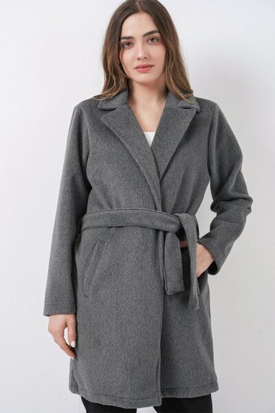 COjans Belted Coat 9171 - Anthracite