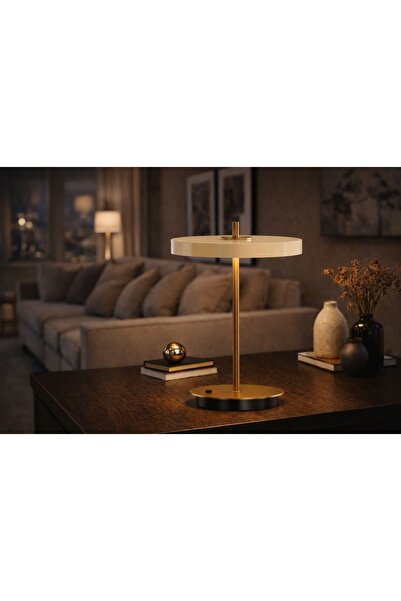 VEYRA Modern Gold Metal Masa Lambası | 40 cm | Minimal Şık Tasarım |