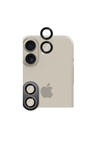 HOFI CamRing Glass Lens Protector Set for iPhone 16/16 Plus - Black, Shockpro...