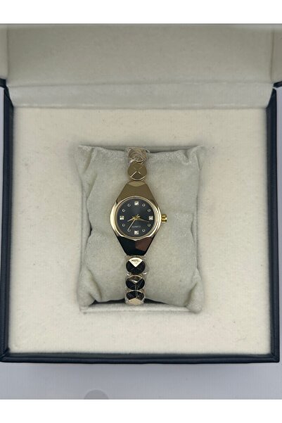 QUARTZ Round Case Minimal Vintage Retro Women's Wristwatch in Gift Box