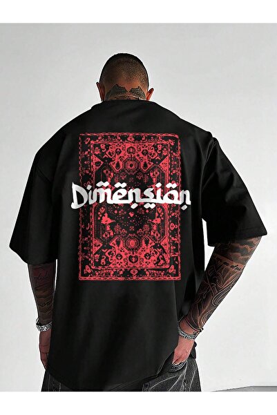 FUKATEX Erkek Dimension Baskılı Oversize T-Shirt