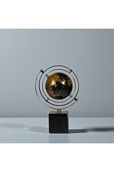 fontiero Metal Halkalı Mermer Tabanlı Dünya Küresi