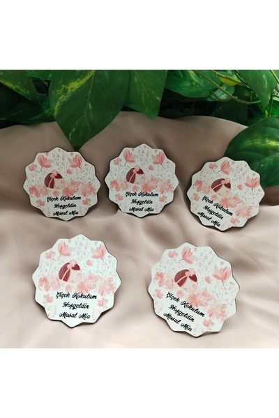 ZEKAAVM 10 adet ahşap bebek magneti doğum günü sünnet parti magneti