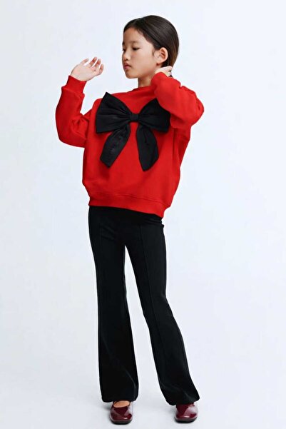 RONYPONY Swea cu detaliu fundă neagră pentru fetițe tricou | Echipa spaniolă ...