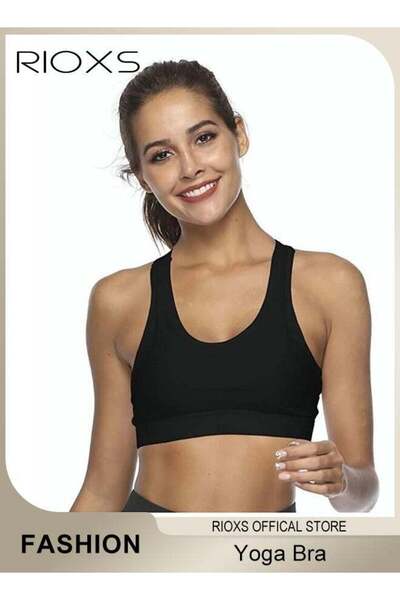 Generic Riyox Women's Sports Bra Yoga Bra with Phone Pocket