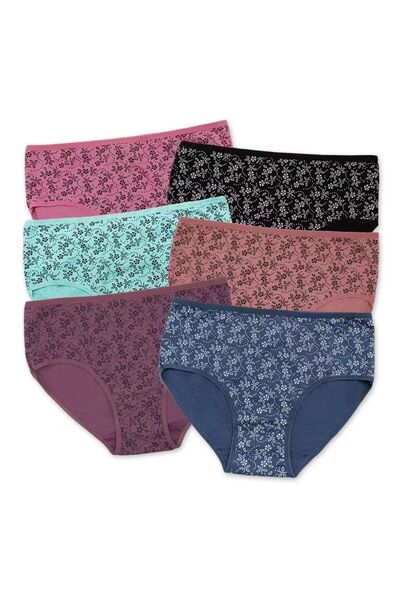 Zeemey Women's Underwear Set of 6 Cotton Breathable Bikini