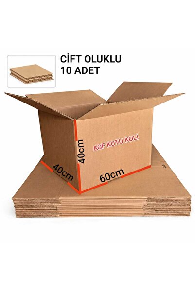 60×40×40 çift oluklu dopel koli 10 adet