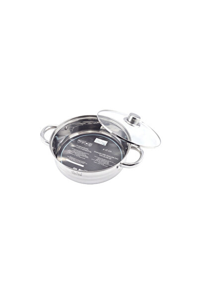 Perfect Home Stainless steel pot with glass lid 3 liters