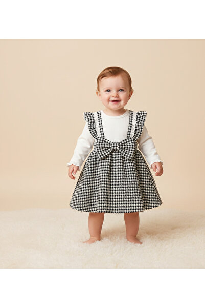 Minim Baby Girl Dress with Goose Feather Bow Detail - Festive - Birthday - Sp...