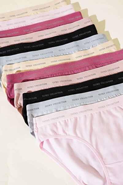 Alıç 12-Pack Perla Bikini Panties Combination (Tutku 0599 Model)