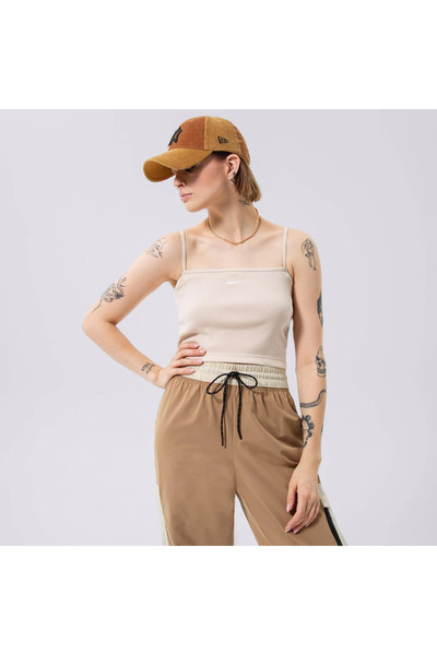 Nike Sportswear Essential Ribbed Crop Kadın Bej Atlet
