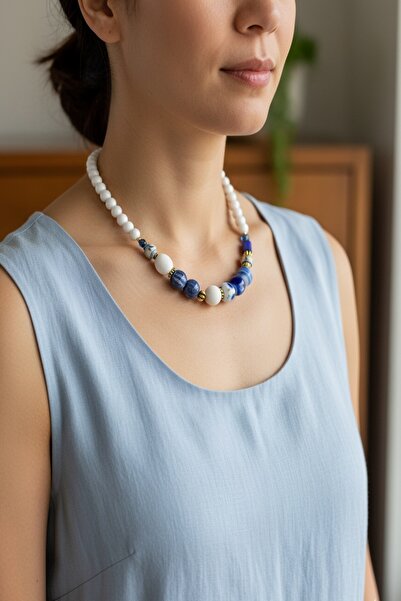 Cocopelli Concept Handmade ceramic necklace