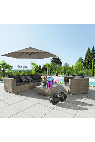 stratecht Balkon Teras Bahçe 300 cm Büyük Boy Şemsiye UV Korumalı 5 Renk Seçe...