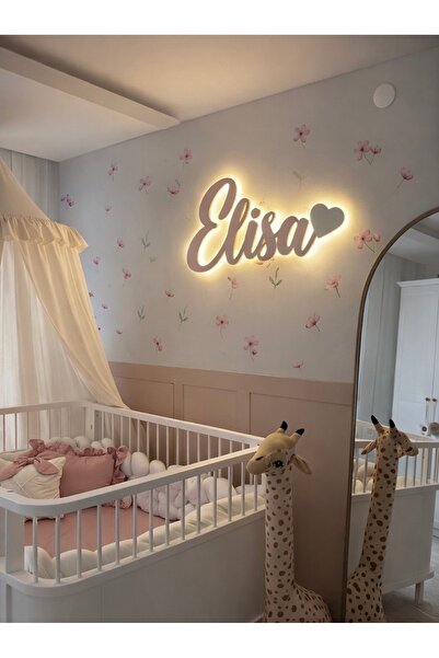 MB DEKOR ATÖLYESİ Kişiye Özel Işıklı İsimli Gece Lambası – Çocuk Odası Duvar ...