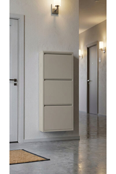 OVROL Üçlü Metal Ayakkabılık Premium Bej