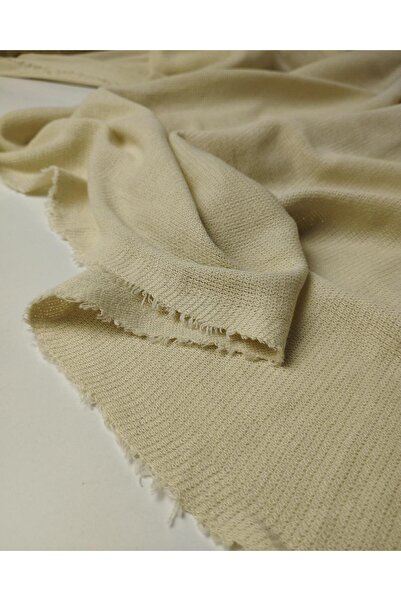 Kumaş Parça Knitted Knitwear in Cream Beige Color (Width 145 cm X Length 235 cm)