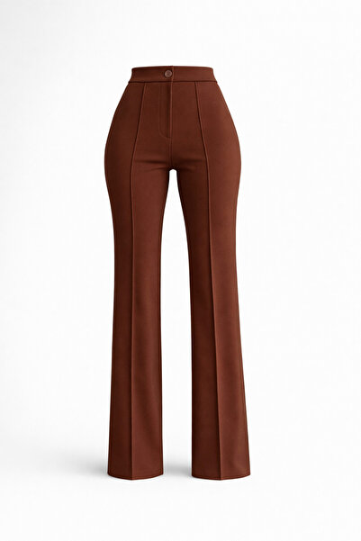 adba style High Waist Shaping / Sculpting Full Stretch Fabric piped Pants 4076