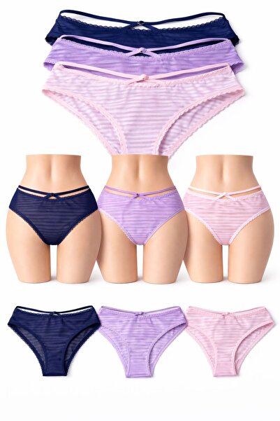 MAVİ QUMSAL (YENİ ÜRÜN)Transparan RAHAT VE ESNEK HALKALI BİKİNİ Bikini (3 lü)