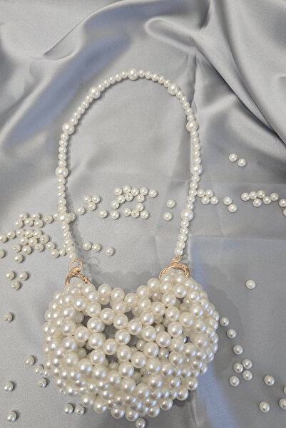 BagsMadame İnci Kalp Çanta ,Love Çanta, El Çantası, El Yapımı, Bombeli Kalpli...