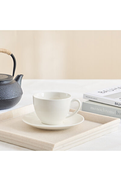 Home Box Crimsson Porcelain Tea Cup and Saucer - 260 ml