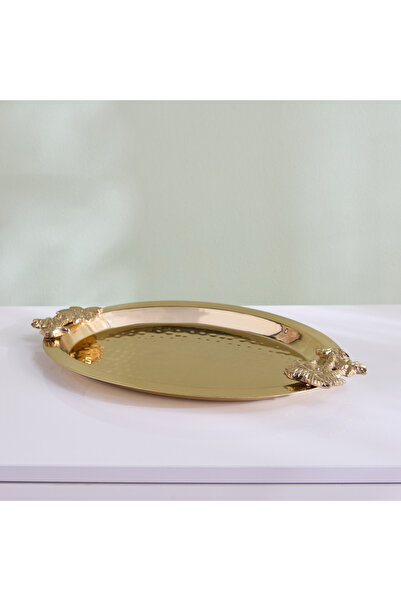 Home Box Sands & Palms Sahra Metal Oval Decorative Tray - 40x28.5x3 cm