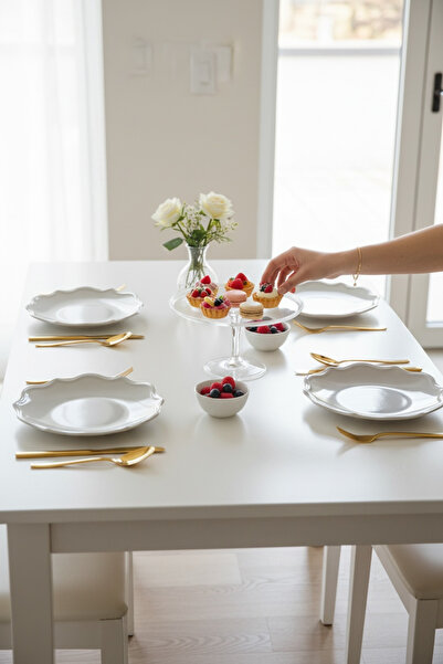 LALEZEN HOME 4-Person Ceramic Dessert Plate