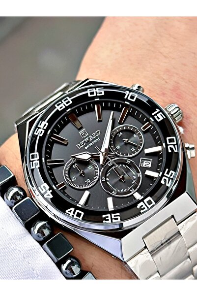 Reward Gümüş Renk Fonksiyonlar Aktif Orjinal Çelik Kordon Erkek Kol Saati + B...