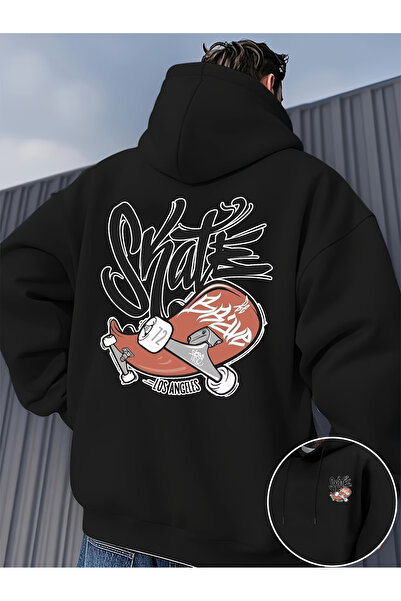 ALEYZA MODA Unisex Oversized Sweet Printed Hooded Sweatshirt