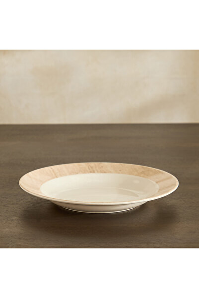 Home Box Travertine Soup Plate - 23 cm
