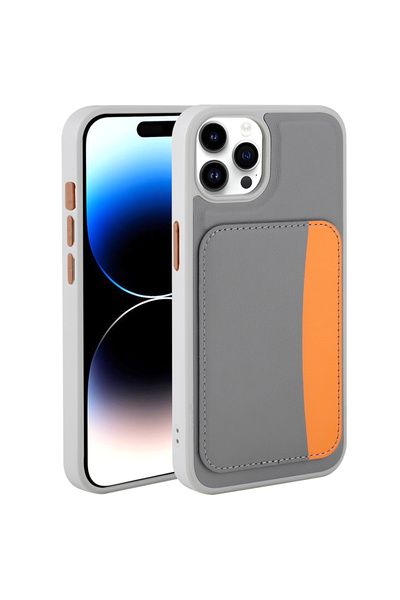 TechTrove iPhone 14 Pro Max İçin Uyumlu Kartlıklı Deri Görünümlü Renkli A+ Ka...