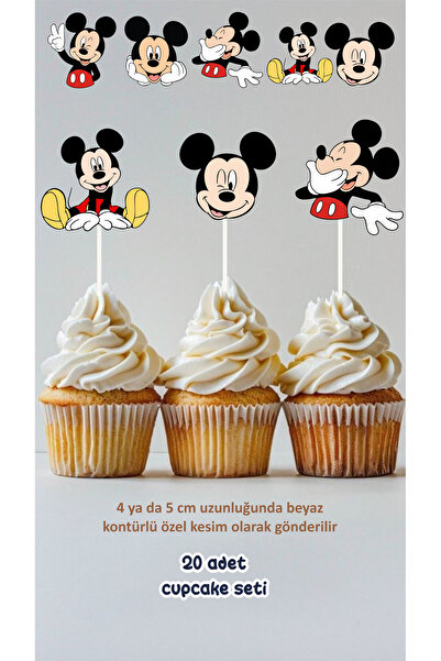 Sinek Kupası Tasarım Minnie Mouse Temalı Konsept Kürdanlı Cupcake Süsü Doğum ...