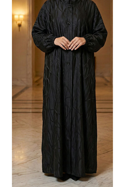 NASAN عباية جاكار بنقشة عروق الشجر