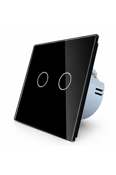 DAMUR Double Touch Switch, Tempered Glass Panel, Waterproof, LED Compatible 1...