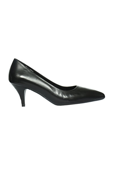 Msport M Boutique 24236 Black Genuine Leather Stiletto Shoes