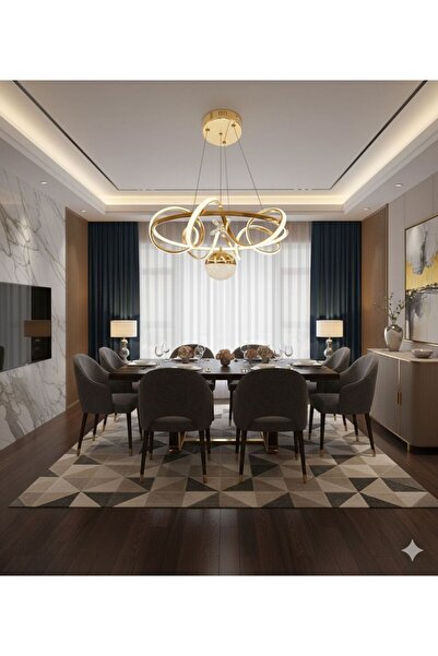 IŞILTI kuzey toplu ledli sarkıt avize 3 renk yanar